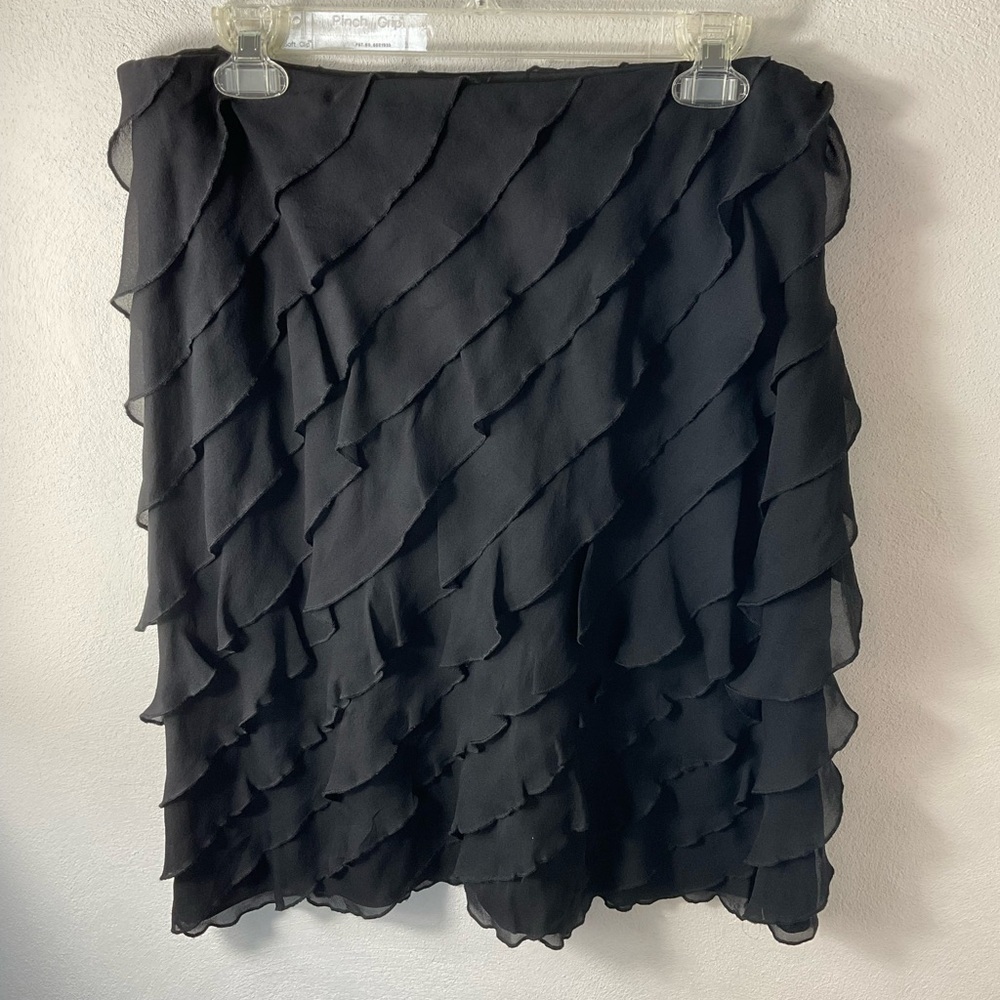 Talbots SILK Black skirt Sz 10